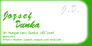 jozsef dunka business card